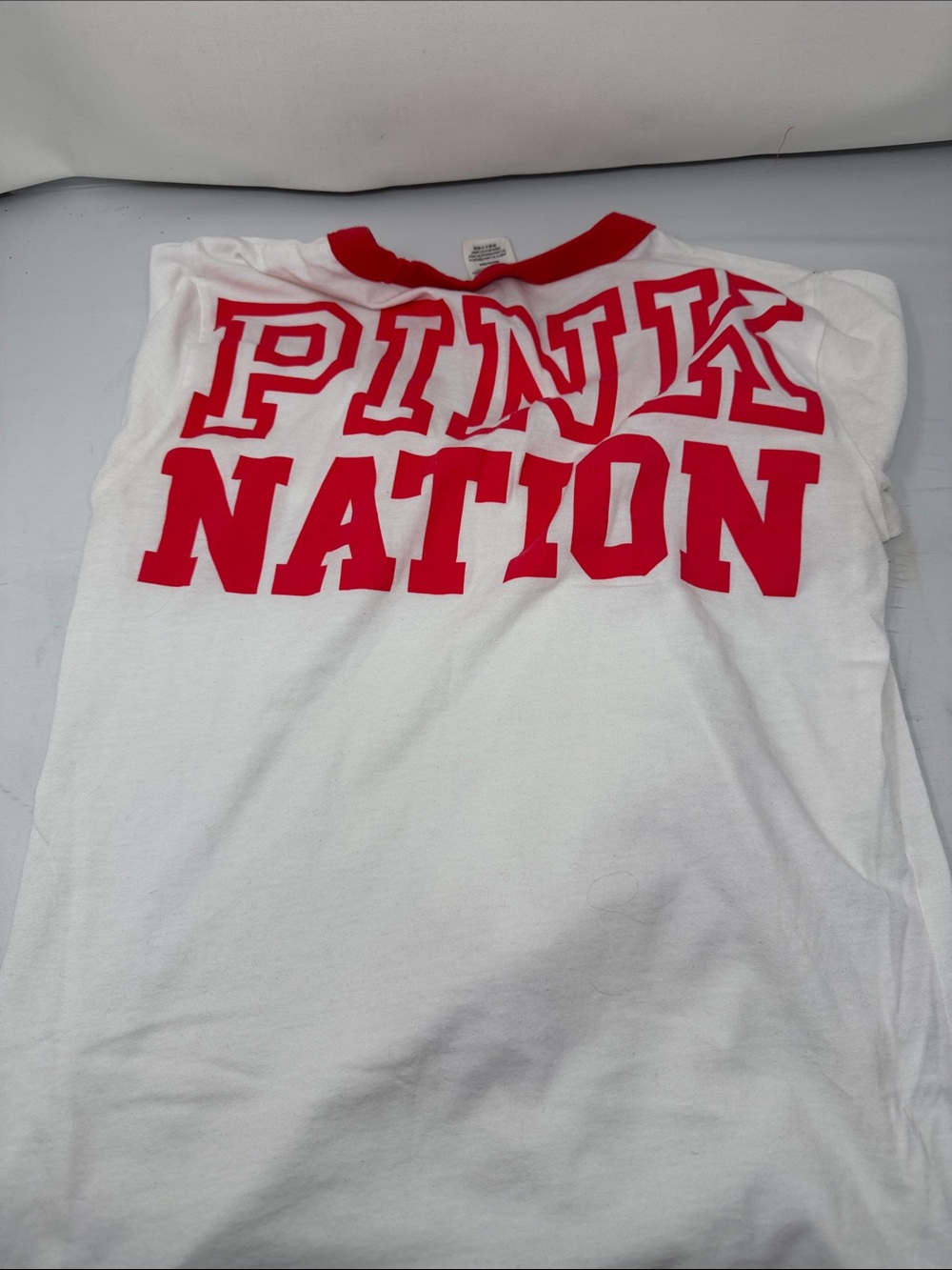 Victoria's Secret white tee with red ringer and logo - Picture 8 of 8